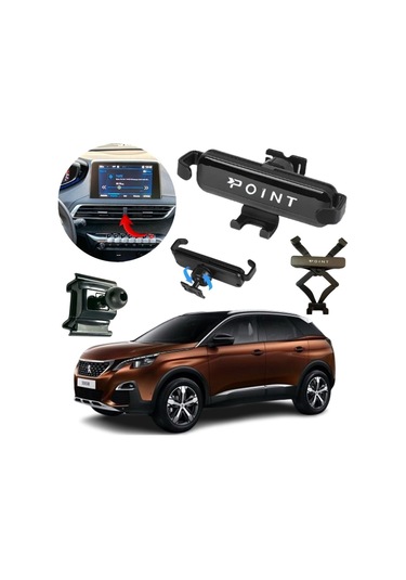 Peugeot 3008 Araca Özel Cep Telefon Tutacağı Robotik Oynar Başlıklı 2016-2024 Arası Profesyonel Ürün