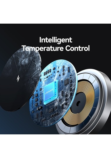 Usams Cd234 Katlanır 3'ü 1 Arada Manyetik Kablosuz Hızlı Şarj Cihazı Siyah