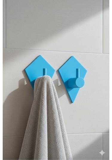 2 Li Askılık Kapı Arkası, Duvara Monte, Dayanıklı Malzeme, Yeşil 38 Yeşil