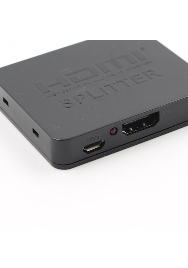 Homyl Splitter 1 In 2 Out 4k 3d Sinyal Amplifikatörü Siyah