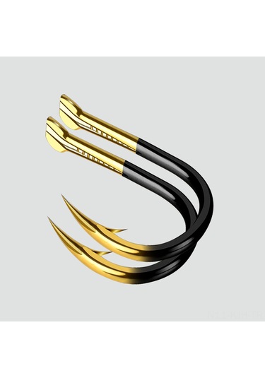 Jeehugo Tungsten Alloy Balık İğnesi Siyah Altın, 10 Adet, 1 Numaralı Av Aracı