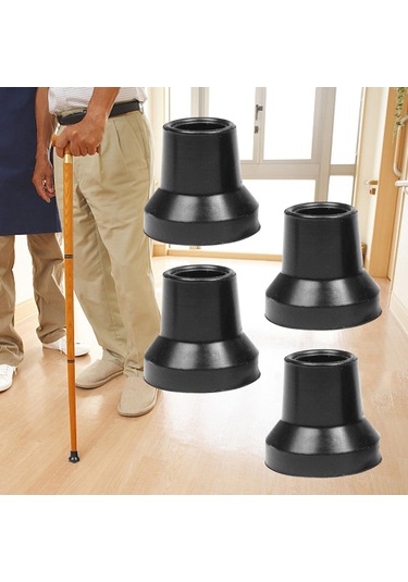 Suntek 4 Adet Koltuk Değneği İpuçları Siyah-16mm-delik