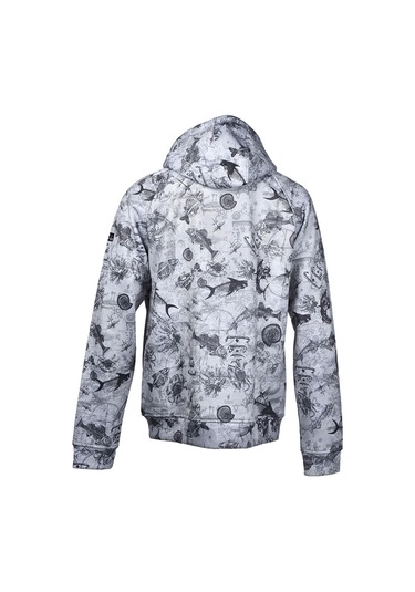 Stafu Pro Jedi Fermuarlı Kapüşonlu Paleo Grey Sweatshirt Çok Renkli
