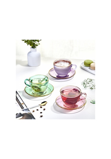 Selka Home Valery 4'lü Çay Fincan Takımı Mavi