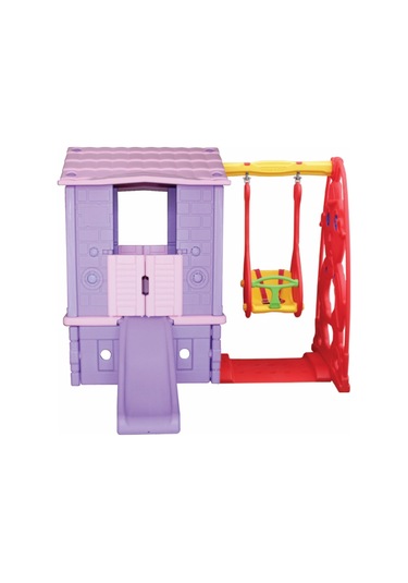 King Ev Kaydıraklı Salıncaklı Pembe/lila