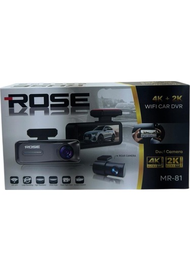 Rose Mr-81 2 Kameralı Led Ekranlı Gece Görüşlü 4k+2k Araç İçi Ve Arka Wi-fi Uzaktan İzleme Kamera 7"