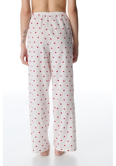 Penti Kırık Beyaz Red Hearts Pantolon Pijama Altı