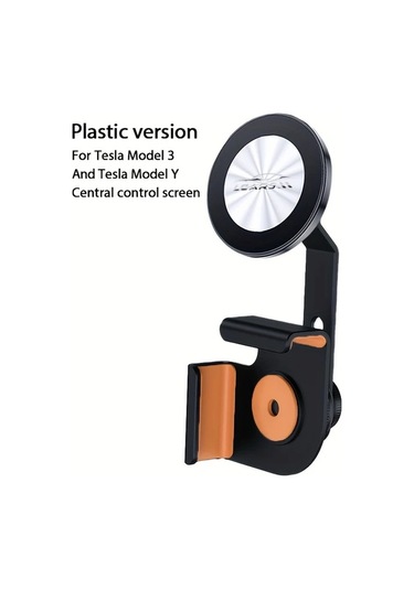 Honeybeeshop Yc26 P10s Plastik Model Araba Telefon Tutucu Alüminyum Taban Manyetik Navigasyon Braketi Titreşim Önleyici Tesla Model Y 3 Ekran Uyumlu