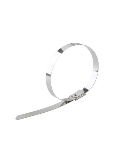 Paslanmaz Çelik Kablo Bağı Cırt Kelepçe 7,9x300 Metalik 304 Kalite Tork 100 'lü Paket