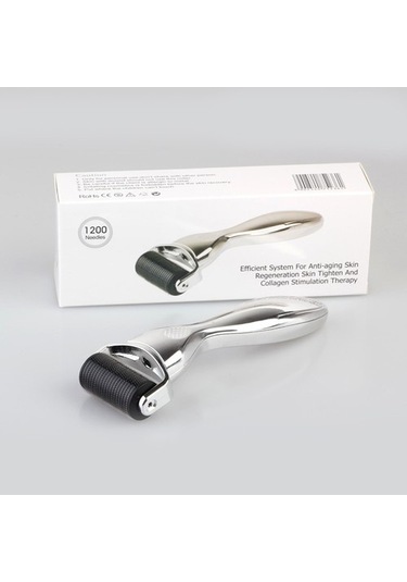 Gümüş 0.2mm Derma Roller 1200 Mikro Iğneler Cilt Bakımı Terapi Sistemi Ve Evde Kullanım Için Saç Büyümesi Czmkem Çok Renkli