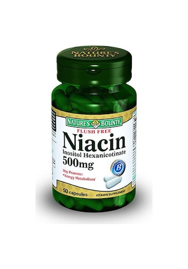 Nature's Bounty Flush Free Niacin 500 MG 50 Kapsül