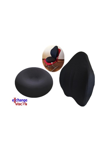 Viscoli Yastık Ortopedik Yuvarlak Oturma Simidi Minderi + Boyunlu Bel Yastığı