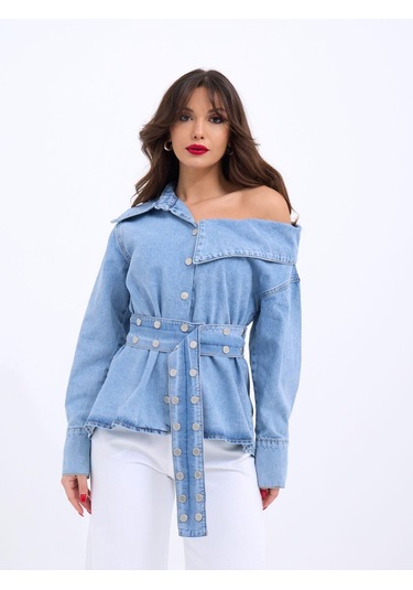 7308 Kot Gömlek-mavi Mavi