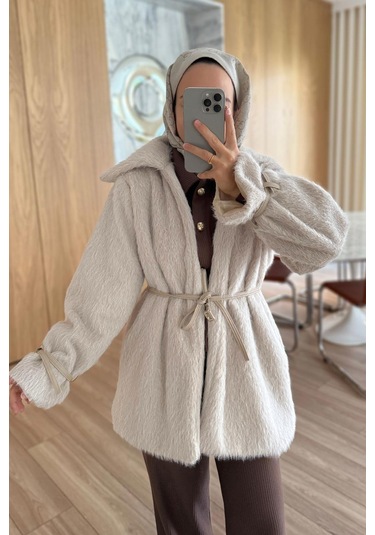 Alpaka Kürk - Bej Bej