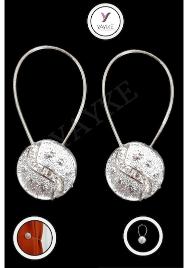 Yaykeperde Mandalı-mıknatıslı Perde Tutacağı Gümüş Güneş