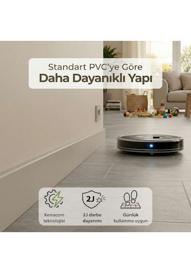 Espumo Kompozit Süpürgelik 8 cm Kaşmir | Suya Dayanıklı Parke Duvar Süpürgelik 2,40 m ESP207 -