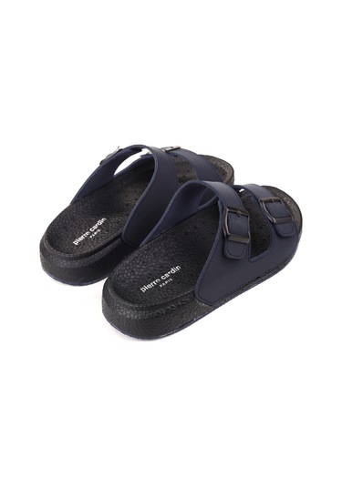 Pierre Cardin Pc-7408 Erkek Rahat Taban Tokalı Terlik Lacivert