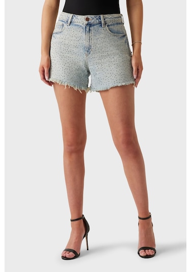 Guess Bayan Short W5gd74 D5lq2 Grbg Açık Mavi Açık Mavi