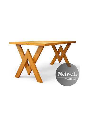 Neiwel Vera Doğal Ahşap Mutfak Ve Yemek Masası-100-180 Açık Ceviz