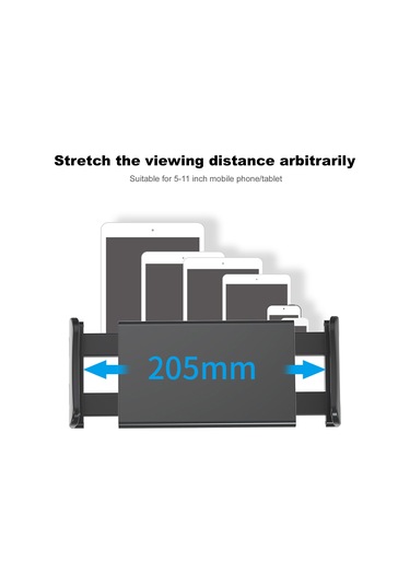 Ranyeek Araç Arka Koltuk 5-11 İnç Telefon/tablet Tutucu: 360 Derece Döner, Katlanabilir Abs+pc+alüminyum Kırmızı Kırmızı