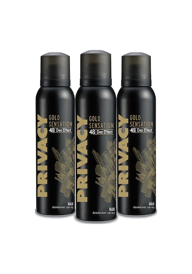 Privacy Man Gold Sensation Erkek Deodorant Sprey 3 x 150 ML