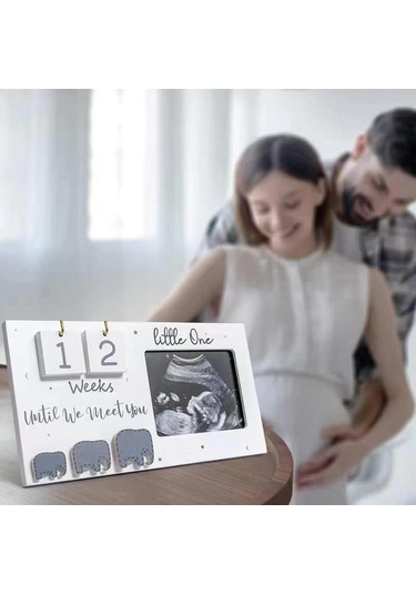 Geeksen Yenidoğan Anıları İçin Özelleştirilebilir Ahşap Fotoğraf Çerçevesi - 35x14 Cm Diğer