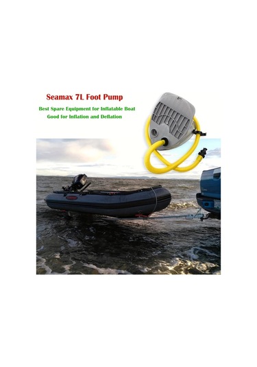 Honeybeeshop Q274.32 Cm Yüksek Basınçlı 7l 9l Ayak Pompası Şişme Tekneler İçin 3.6 Psı Dayanıklı Pvc Gri