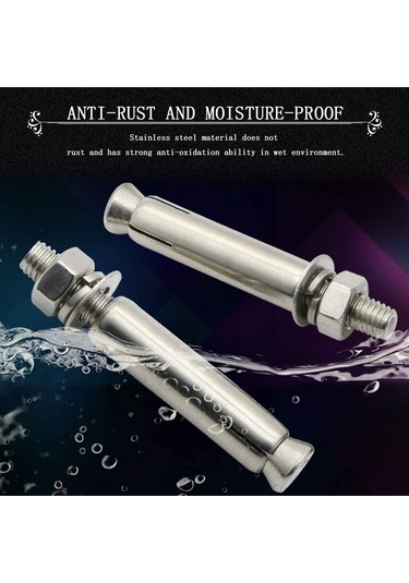 Genişleme Cıvatası, Genişletme Vidalı Cıvatalar, 2 Parçası M16 80300 Genişleme Vidalı Cıvatalar Kovan Ankrajı -