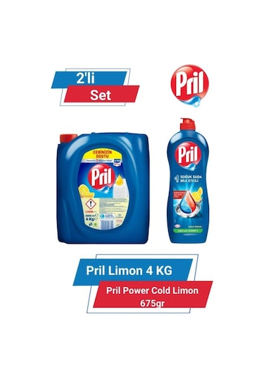 Pril Power Cold Limon 675gr + Limon 4 Kg 2'li Set pktpp5aebdugl4-5827