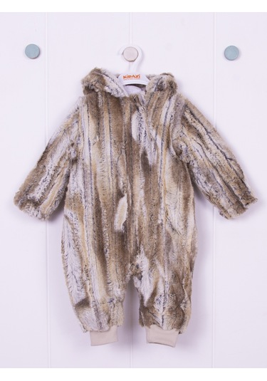 Kidaxi Sevimli Ayıcık Bebek Kahve Tulum 3-6/6-9/9-12/18-24 Ay Kahverengi