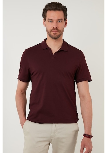 Buratti Regular Fit Pamuklu Erkek Polo Yaka T Shirt 5902141 Vişne