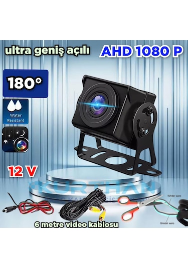 Ahd 1080p Balık Gözü Lens 180 Derece Geniş Açılı Metal Kasa