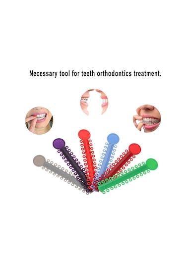 40 Adet/paket Yüksek Esneklik Diş Ligatür Bağları Ortodonti Elastik Çok Renkli