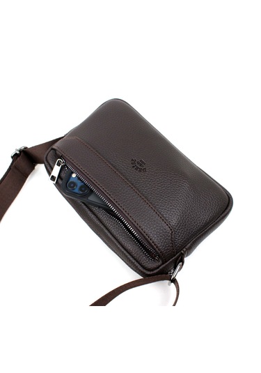 Unisex Kahverengi Orta Boy Askılı Postacı Omuz Çantası Kahverengi