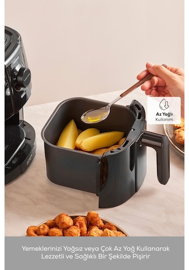 Karaca Smart Cook 60 Dakikaya Kadar Zaman Ayarlı Compact 2 Kişilik Airfryer