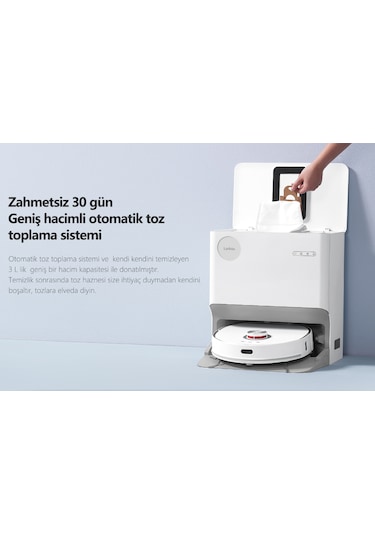 Lydsto W2 Lite 8000 Pa Sterilizasyonlu Su & Toz Toplama Üniteli Akıllı Robot Süpürge