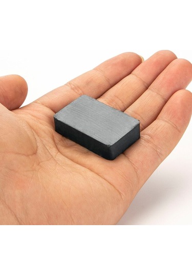 40x25x10 mm Köşeli Ferrit Kömür Seramik Magnet Mıknatıs (10 Adet)