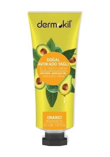Dermokil Avokado + Kenevir Tohumu + Kiraz + Mango + Zeytinyağlı Yağlı El Ve Vücut Kremi 5 x 30 ML