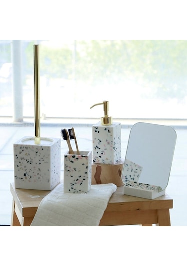 200ml El Yıkama Sıvısı Şişesi Terrazzo Desen Banyo Malzemeleri Losyon Şişesi Sabun Şişesi Taşınabilir Sabunluklar