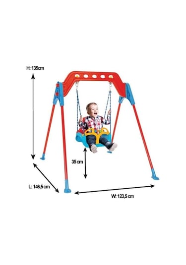 Ayaklı Samba Salıncak - Rulmanlı Fonksiyonlu - Park Bahçe Salıncağı 07-968
