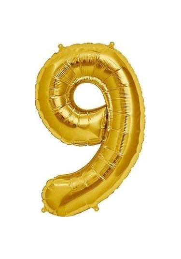 Brokoli Home 9 Numara Folyo Gold Balon, Folyo Altın Balon 100cm 4 Karışık Renkli