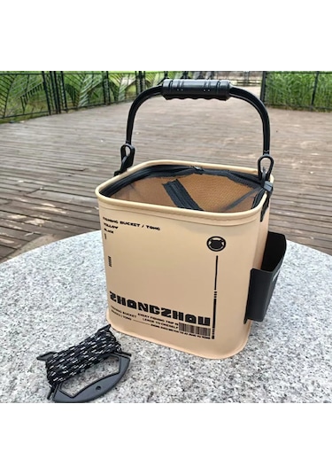 Açık Balıkçılık Kovası Katlanabilir Ve Taşınabilir Net Canlı Çok Renkli