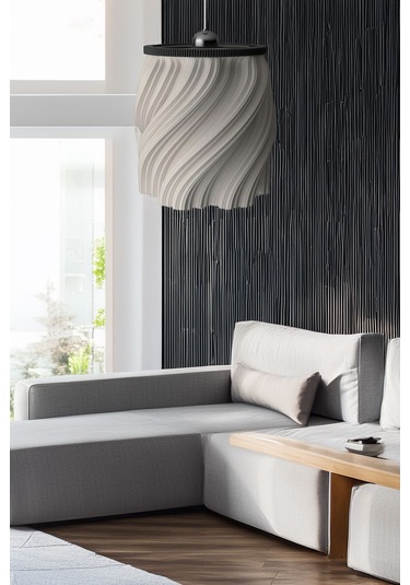 Modern Sarkıt Tekli Avize Krema Serisi 23x27 Cm Salon Mutfak Oturma Odası Cafe Bar Çok Renkli