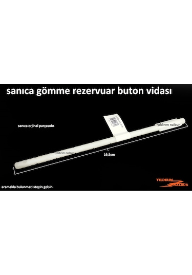 Sanica Gömme Rezervuar Buton Vidası Ayar Çubuğu Uzun Boylu Baskı