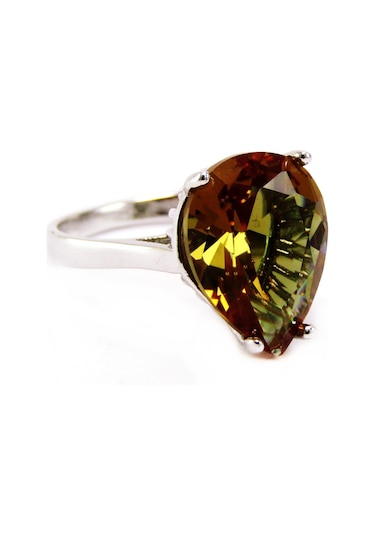 Zultanit Büyük Damla Taşlı Gümüş Kadın Yüzük