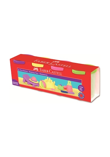 Faber-Castell4 Renk Oyun Hamuru Fosforlu Renkler