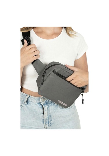 Rakerplus Gri Unisex Minimal 21x15x5 Cm Bel Ve Göğüs Çantası Natural