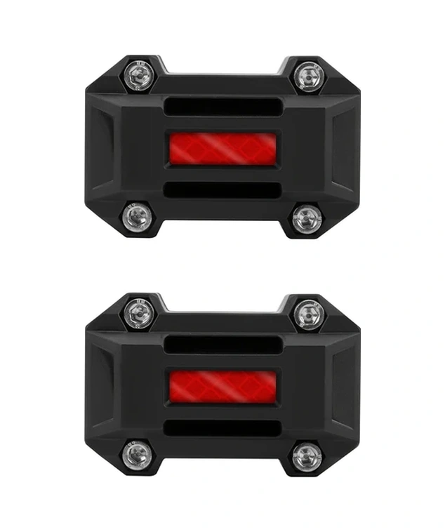 Dream011 Mavi Dayanıklı Plastik Reflektif Motosiklet Tampon Koruyucu - Ayarlanabilir Kayışlı Çizilmeye Dayanıklı