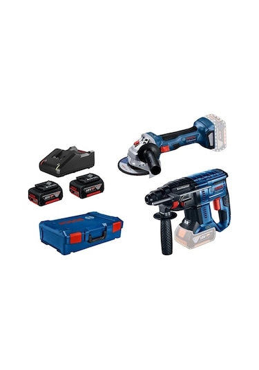 Bosch GBH 180-lı + Gws 180-lı Akülü Kırıcı Delici Ve Avuç Taşlama Seti