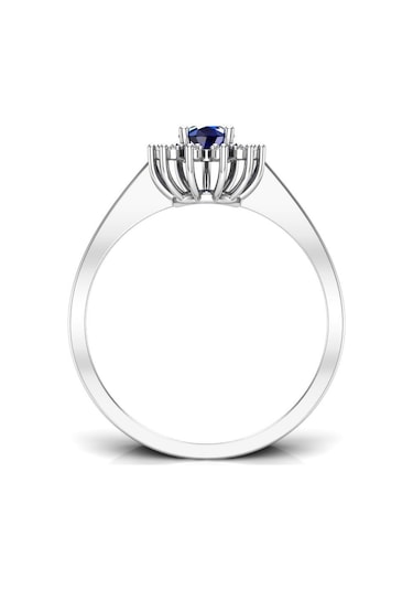 0,50 Karat Pırlantalı Safir Yüzük (464657143)